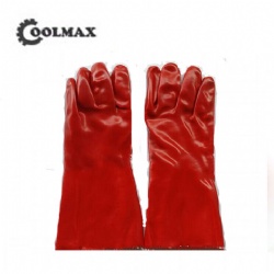 PVC impregnated oil resistant chemical industry acid alkali resistant gloves