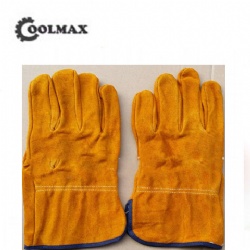 Driver's gloves with Cow split leather and short leather